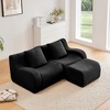 GDFStudio Ferdinand Modern 82.7'' 2-Seater Teddy Upholstered Sectional Sofa with Curved Armrest - 2 of 4