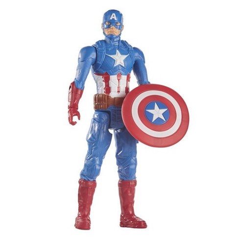 Marvel Studios Avengers Titan Hero Series Captain America Action Figure,  12-Inch Toy, Includes Wings, For Kids Ages 4 And Up - Marvel