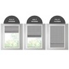 Dsvimoy Curtain Panel Basketweave Room Darkening Cordless Roman Shade for Modern Living Spaces, White, 11.42"*5.38"*7.48" - 2 of 4