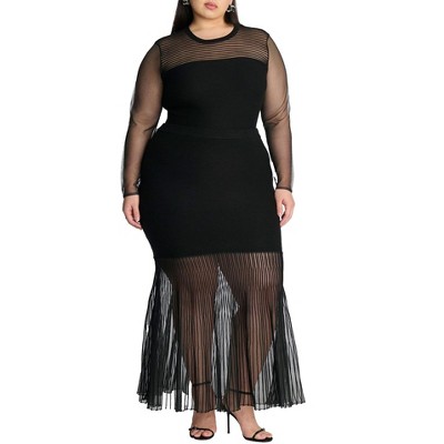 ELOQUII Women's Plus Size Sweater Trumpet Skirt
