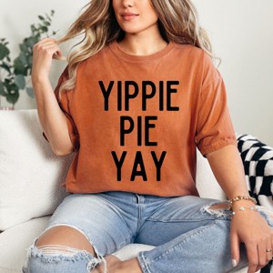 Simply Sage Market Yippie Pie Yay Garment Dyed Tee - S - Yam - 1 of 4