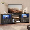 Bestier 70 Inch LED TV Stand with Storage Cabinets with LED Lights, Entertainment Center with Cabinet & Open Shelves - 2 of 4