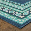 Oriental Weavers Meridian 9650B Navy/ Green Indoor/Outdoor Area Rug - 3'7" x 5'6" - 2 of 2