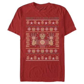 Men's Marvel Ugly Christmas Iron Man T-Shirt