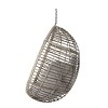 GDFStudio Leasa Outdoor Wicker-Like Weave Basket Egg Chair with Cushion (No Stand) - 4 of 4