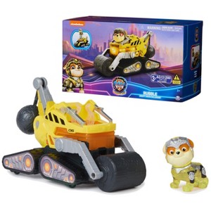 Paw Patrol The Mighty Movie, Construction Toy Truck with Rubble Mighty Pups Action Figure, Lights and Sounds - 1 of 4