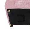 NicBex Modern Velvet Upholstered Ottoman,Exquisite Small End Table,Soft Foot Stool,Dressing Makeup Chair for Living Room,Bedroom,Entryway - 4 of 4