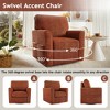 KTMBDW Swivel Accent Chair, 33 Inches Wide Upholstered Arm Chair and Side Pockets, Modern Sofa Living Room Chair for Bedroom, Reading Nook - 4 of 4
