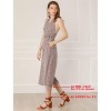 INSPIRE CHIC Women's Sleeveless Low Open Back Tile Print Halter Neckline Tie Waist Jumpsuit - 4 of 4
