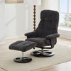 KWPZQEB Modern Recliner Chair with Ottoman, Swivel Lounge Chair, 5 Point Vibration Massage & Seat Heating, Fabric Recliner Sofa for Home Office - 3 of 4