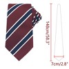 INSPIRE CHIC Men's Stripe Self-Tied Skinny Silk Slim Necktie for Graduation Wedding Party Uniforms 1Pc - 2 of 4