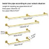 70 Inch Long Heavy Metal Wall Mounted Clothes Rack Industrial Golden Pipe Clothes Coat Hanger Bar Display Rack Tubing Rack Open Wardrobe - 3 of 4