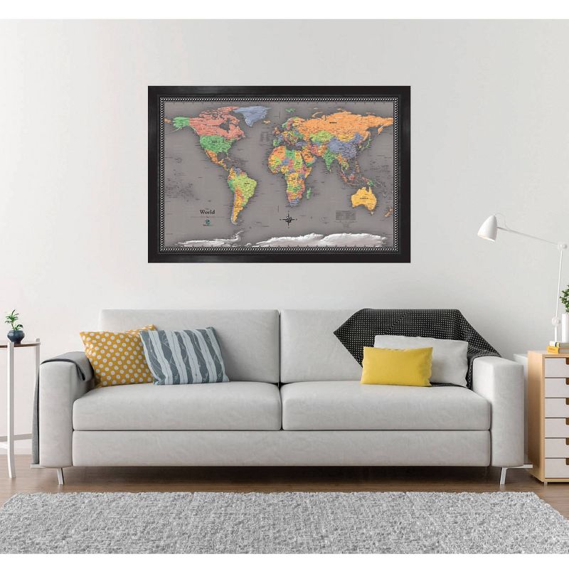 Home Magnetics World Map - L Gray, 2 of 5