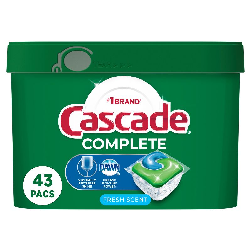 Cascade Fresh Scent Complete ActionPacs Dishwasher Detergents, 1 of 14