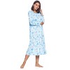 Casual Nights Women's Long Floral & Lace Henley Nightgown - 2 of 4