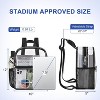 MaseiKar Clear Backpack Stadium Approved 12¡Á12¡Á6 Clear Mini Backpack Small Transparent Backpack for Concert, Beach, Work, Travel & Sporting，Black - 4 of 4