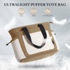 Generic Puffer Tote Bag for Women, Lightweight Tote Bag with Zipper for Travel Work - 2 of 4