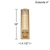 Possini Euro Design Possini Euro Bailey 16"H Brass and Ribbed Glass Wall Sconce Set of 2 - 4 of 4