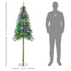 NAYSAYE 6FT Slim Pencil Artificial Christmas Tree with 442 Branches White Holiday Decoration for Home Office Party, Green, 21.3"*21.3"*70.8" - 3 of 4