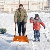 Costway 24'' Folding Poly Snow Shovel Snow Pusher w/Wheels U-Shape Handle - 4 of 4