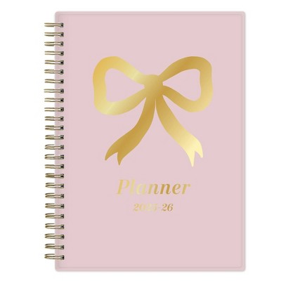 Blue Sky 5.875"x8.62" Weekly/Monthly Wirebound Planner Printed Keke Pink Bow