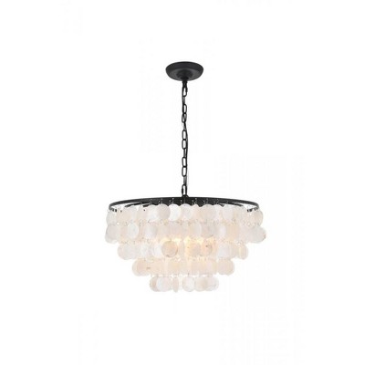 Elegant Lighting Selene 4 light Black Pendant