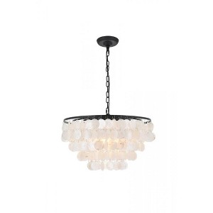 Elegant Lighting Selene 4 light Black Pendant - 1 of 4
