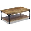 vidaXL Coffee Table Mango Wood 39.4"x23.6"x15" - 2 of 4