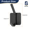 Unique Bargains Aluminum Self-Adhesive Rust-proof Bathroom Kitchen Towel Hooks - 2 of 3