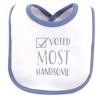 Hudson Baby Infant Boy Cotton Bib and Sock Set 5pk, Voted Most Handsome, One Size - 4 of 4