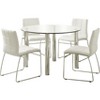 Aneston Glass Top Chrome Leg Round Dining Table Chrome - HOMES: Inside + Out: Contemporary 4-Seat Kitchen Table - image 3 of 3