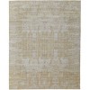 Yellow and Ivory Abstract Hand Woven Area Rug - 4 of 4