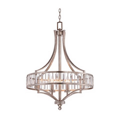 Vienna 28" Soft Silver Crystal Glass Chandelier
