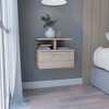 NicBex 14 inch Wide Floating Floating Nightstand with 1 Drawer,Modern Side Table with 2-Tier Shelf,Bedside Table for Bedroom,Living Room - 2 of 4