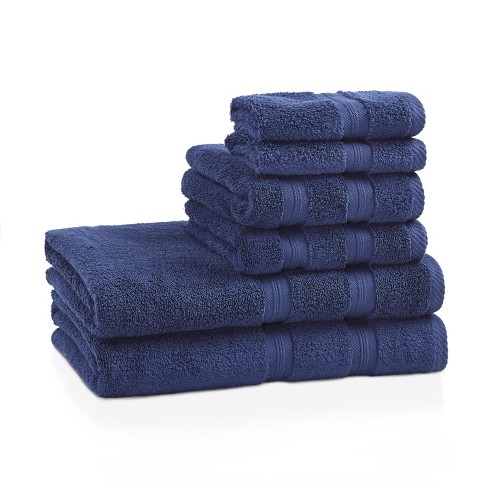 Zero Twist Cotton Waffle Honeycomb Medium Weight 6 Piece Bathroom Towel Set,  White - Blue Nile Mills : Target