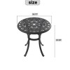NicBex Outdoor Dining Table,Round Patio Table with Black Frame and Umbrella Hole for 4 to 6 Chairs,Outdoor Furniture,Black - 3 of 4