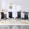 KTMBDW Faux Leather Metal Frame Dining Chairs,Modern Retro Alligator Skin Upholstered Dining Chairs for Kitchen,Living Room - 3 of 4