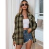 Clearlove Plaid Shirts for Women Oversized Long Sleeve Casual Button Down Blouse Top - 4 of 4