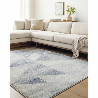 Hauteloom Seana Blue Geometric Area Rug