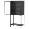 XIYUYEU 4-tier 31" W Classic Metal Storage Cabinet Bookcase with 4 Glass Doors - 2 of 4