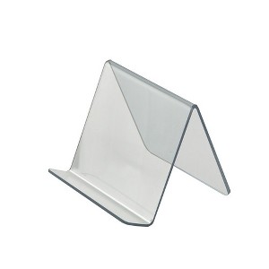 Azar Displays 5"W x 5"D x 4.125"H Easel Display. Front Lip: 1.25"H, 10-Pack - 1 of 4