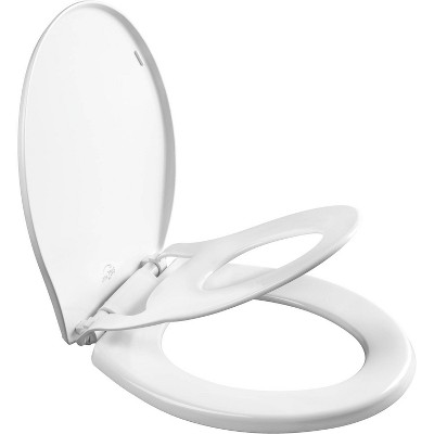 Mayfair Little2Big Never Loosens Round Plastic Children's Potty Training Toilet Seat with Slow Close Hinge - White