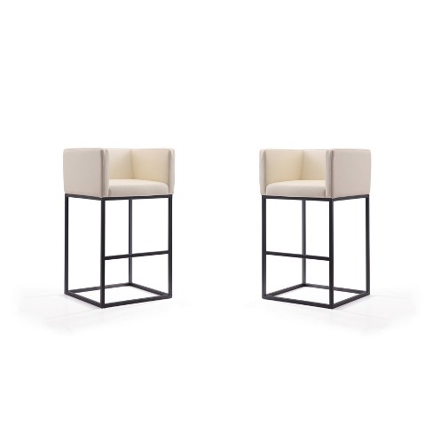 Set of 2 Embassy Upholstered Metal Barstools - Manhattan Comfort - image 1 of 4