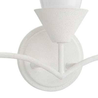 Pinellas White Plaster 3-Light Modern Vanity Fixture