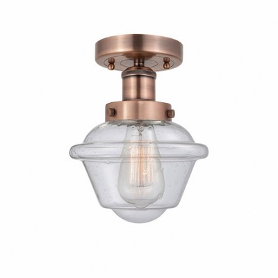 Oxford - 1 Light Semi-Flush Mount In Industrial Style-8.25 Inches Tall and 6.5 Inches Wide