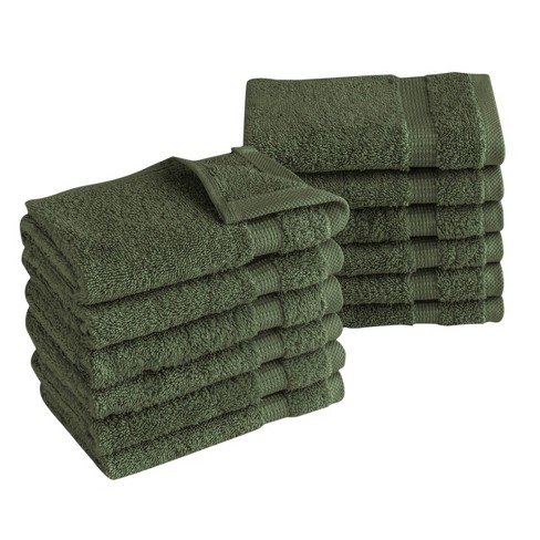 12pc Villa Washcloth Set Green Royal Turkish Towels Target