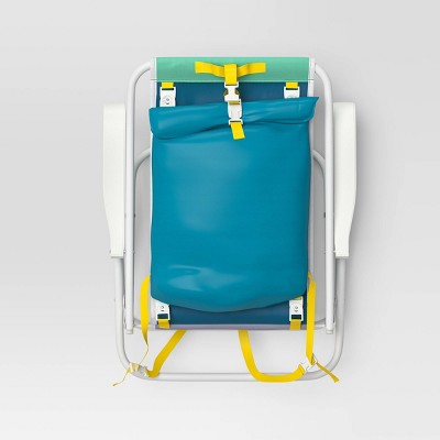 Recycled Fabric Outdoor Portable Beach Chair Teal - Sun Squad&#8482;_2