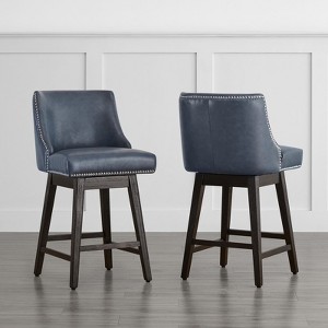 Spruce&Spring Counter Height Swivel Barstool Set of 2 - 1 of 4