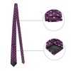 Allegra K Men's Polka Dots Business Wedding Pocket Square Clip Cufflinks Necktie Sets - 2 of 4