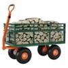 Heavy Duty Steel Garden Cart, Garden Wagon Cart On Wheels, Yard Utility Wagon Carts  w/Adjustable Handle & Removable Sides(Convert to Flatbed) - 2 of 4